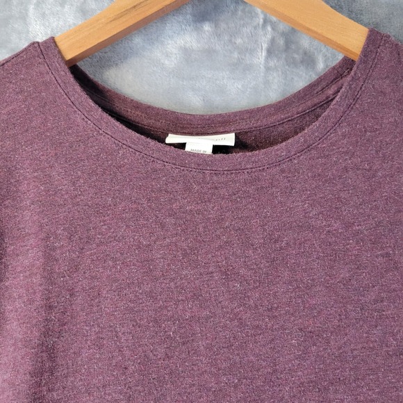 J Jill Pure Jill Womens L Plum Pima Cotton Modal Stretch Knit Tunic Top - Picture 5 of 11